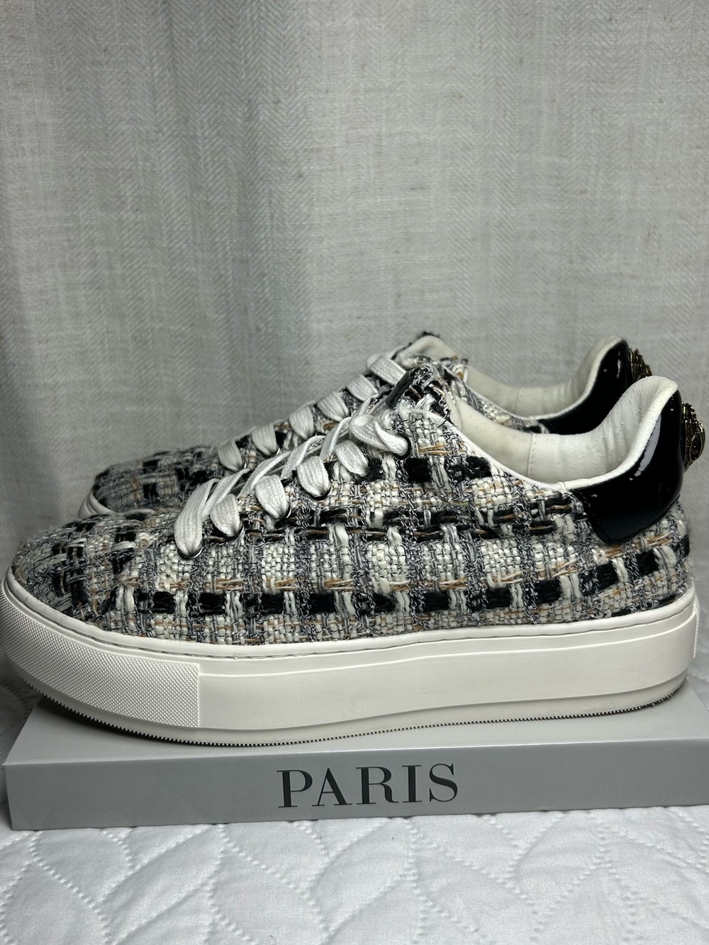 Kurt Geiger London Laney Eagle Tweed Sneakers